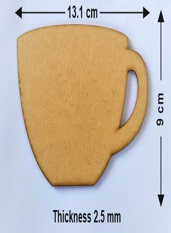 MDF INDIA Tea Cup Cutout DIY MDF SET OF 10 PCS - Image 2
